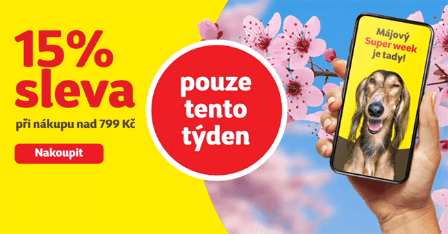 SUPERZOO.cz – Májový Super week: 15% slevový kód při nákupu nad 799 Kč